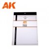AK Interactive AK6579 SQUARE PAVEMENT BRICK BIG 5 MM / .196  SHEET 245 X 195MM / 9.64 X 7.68 “  TEXTURED STYRENE SHEET – 1 UNIT 